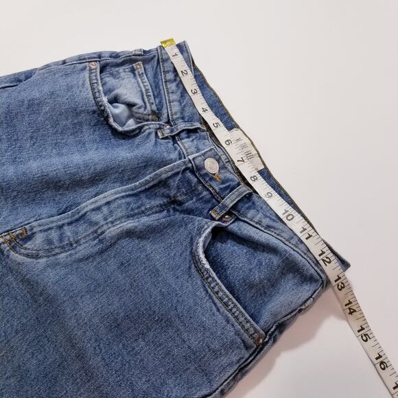 We the Free Jeans High Rise Relaxed Blue Denim Button-Fly Ripped - Picture 5 of 13